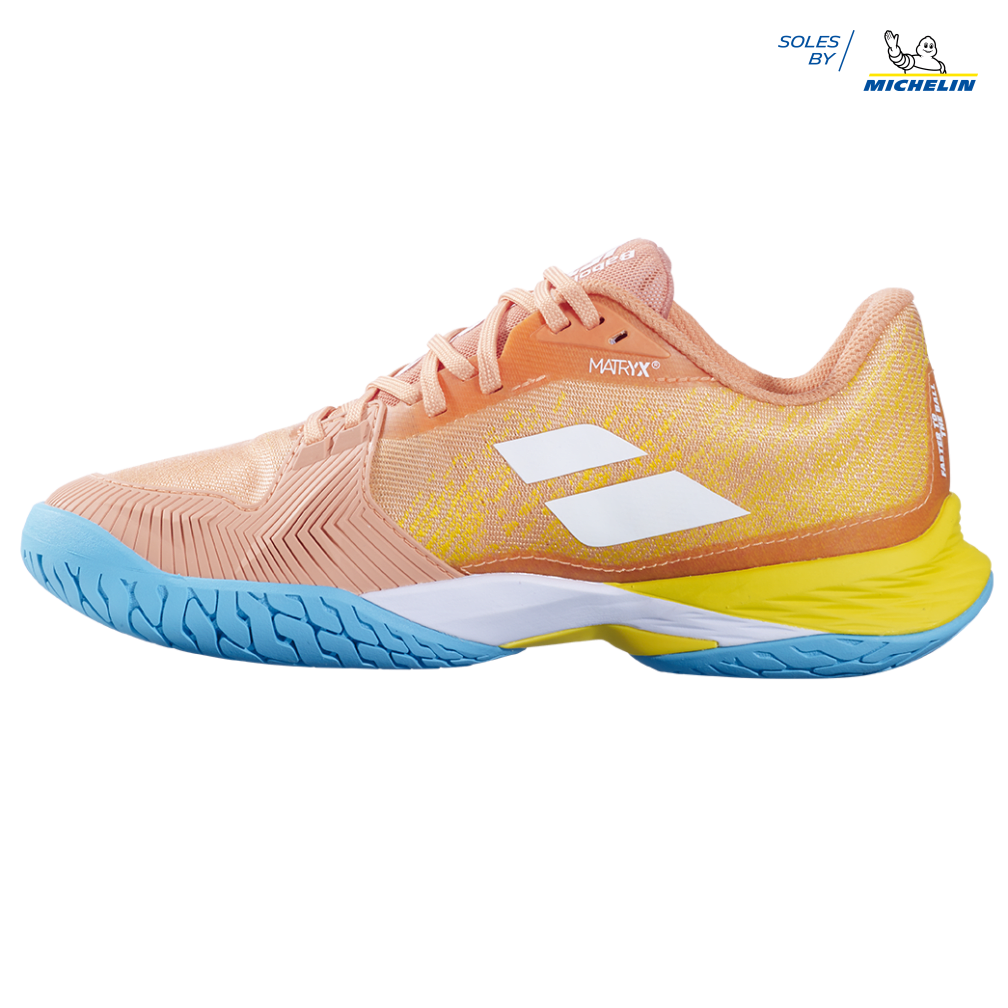 Babolat Jet Mach 3 Coral/Gold Junior Shoe