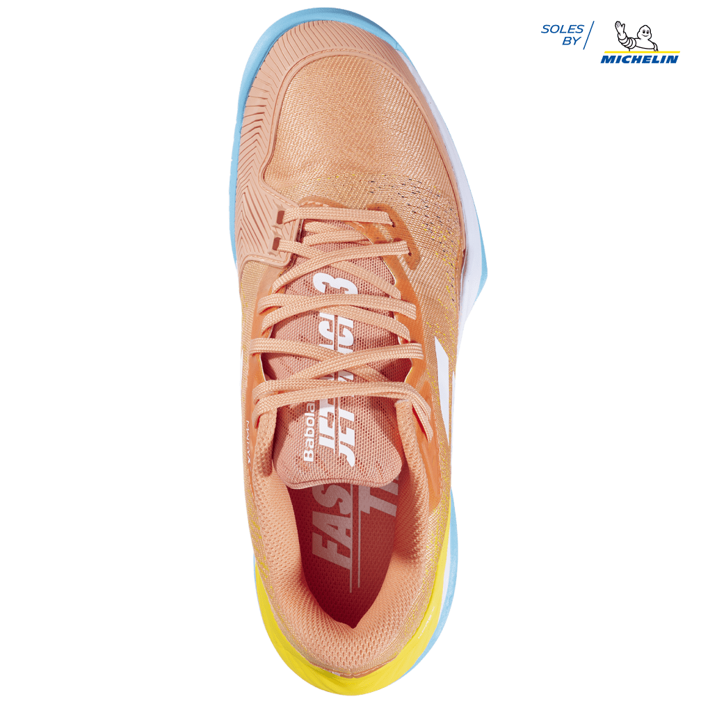 Babolat Jet Mach 3 Coral/Gold Junior Shoe