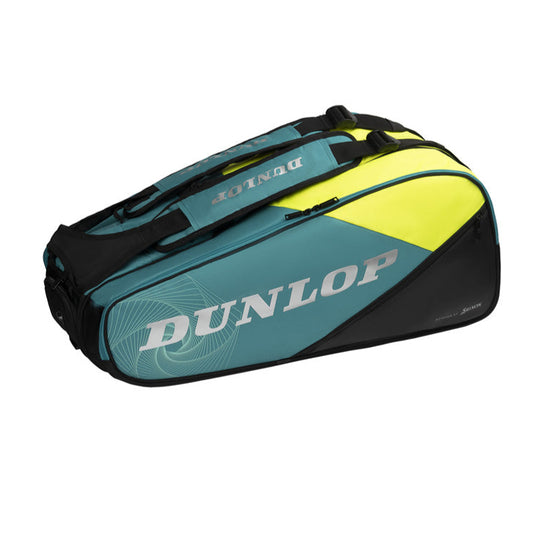 Dunlop SX Performance 8 Racquet Thermo Tennis Bag - Teal/Yellow