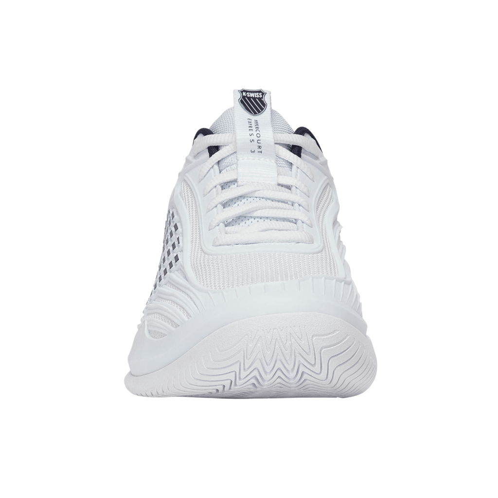 KSwiss Hypercourt Express 3 2E (Wide) White/Peacoat/Silver Men's Shoe