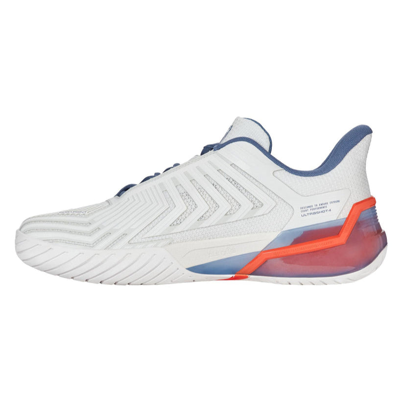 KSwiss Ultrashot 4 White/Infinity/Scarlet Men's Shoe