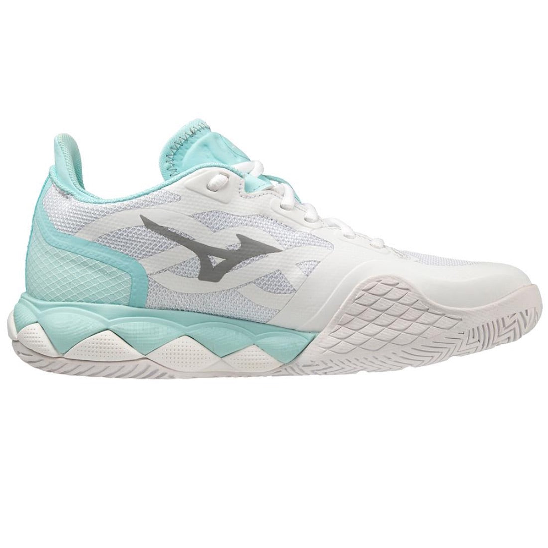 Mizuno Wave Enforce Tour AC White/Tanager Turquoise Women's Shoe
