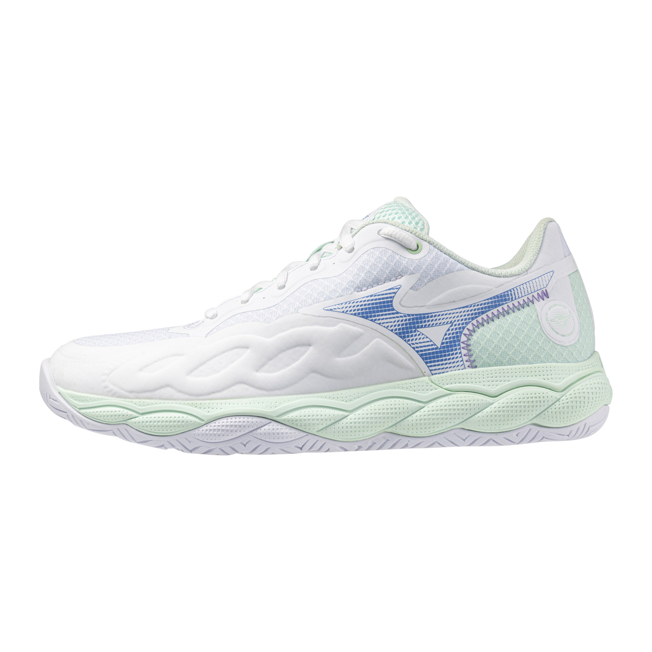 Mizuno Wave Enforce Court AC White/Blue Women's Shoe