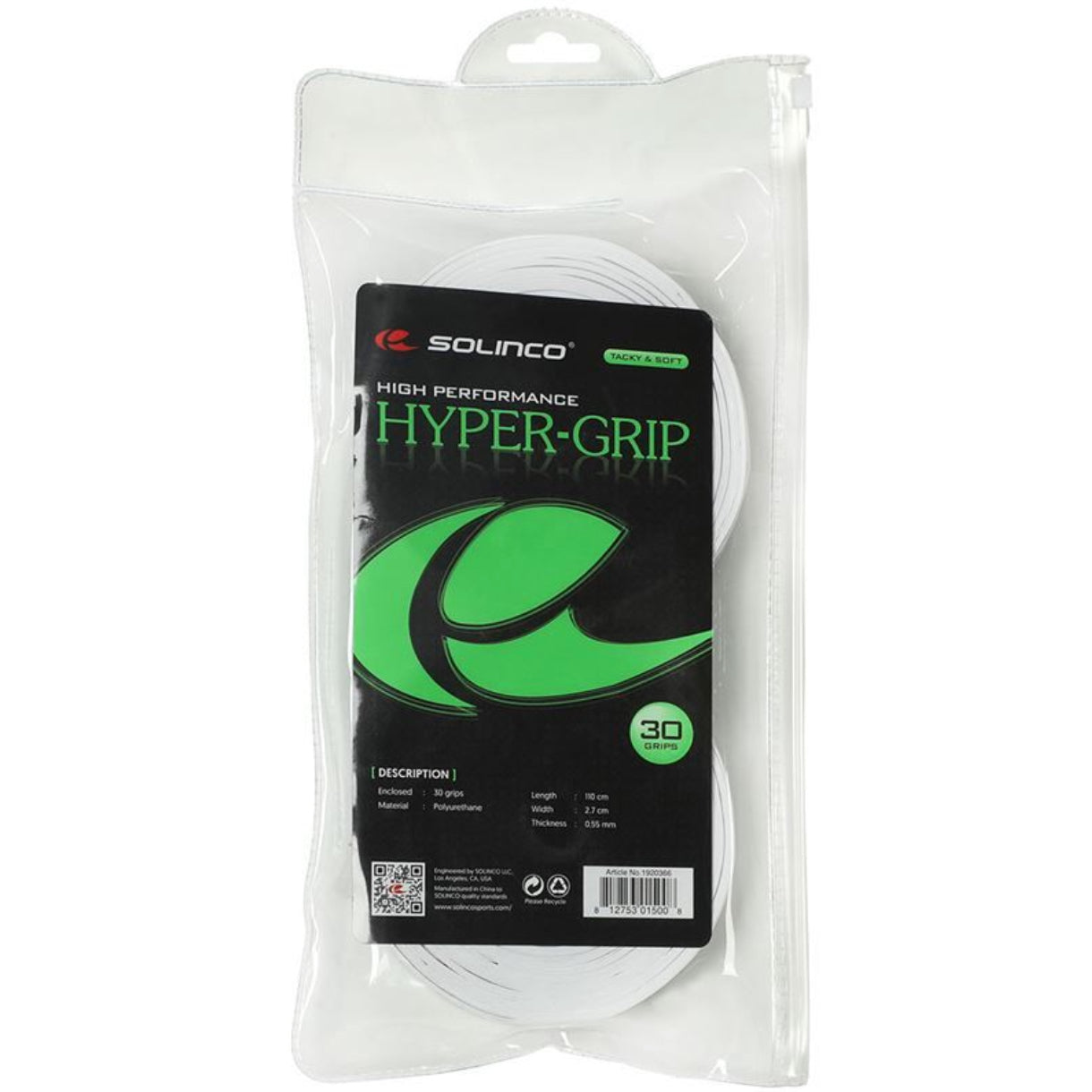Solinco Hyper-Grip Overgrip - 30 Pack