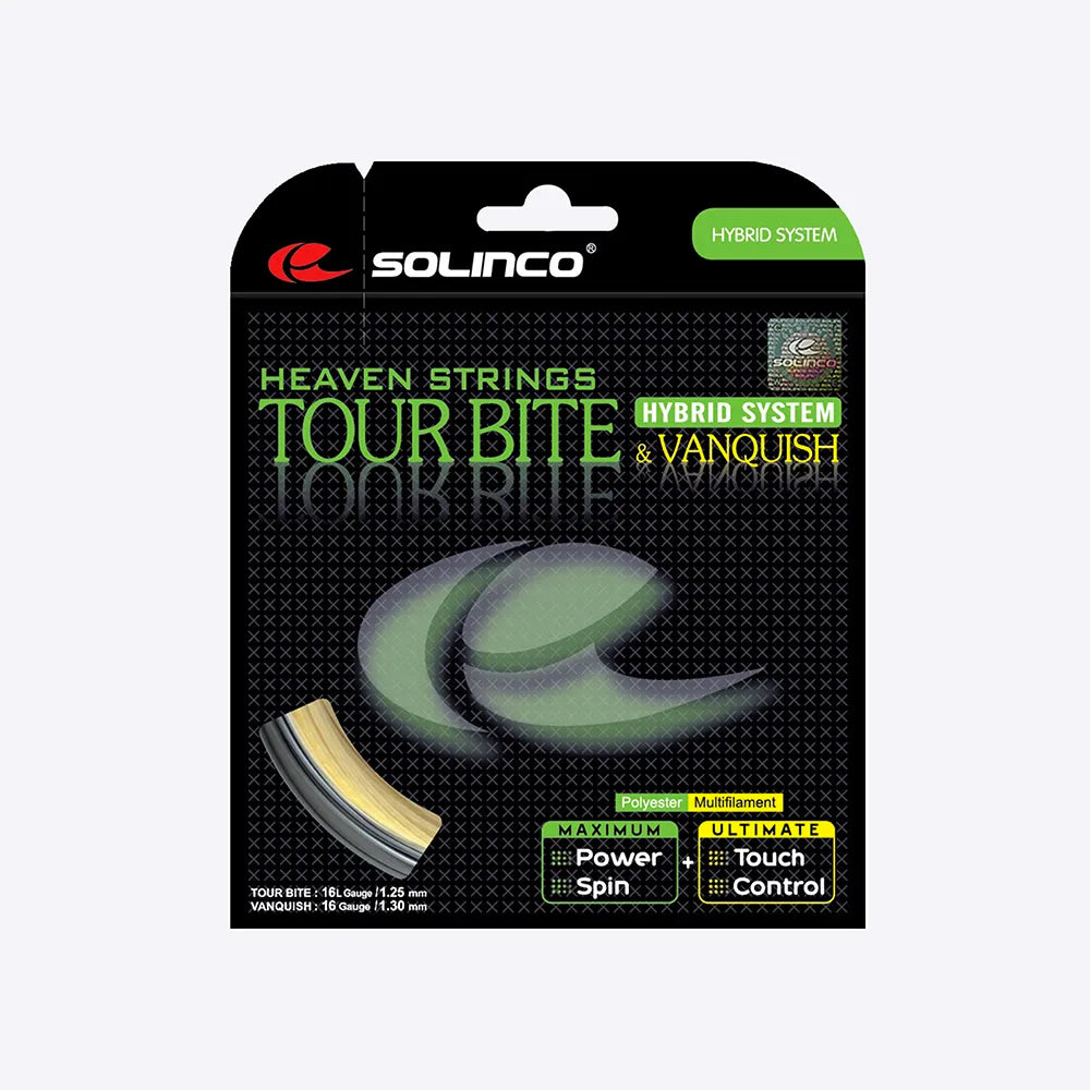 Solinco Tour Bite + Vanquish Hybrid