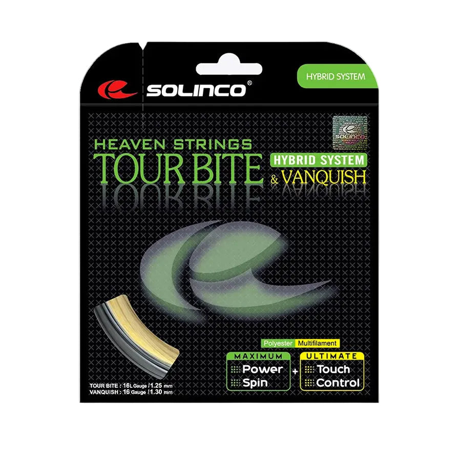 Solinco Tour Bite + Vanquish Hybrid