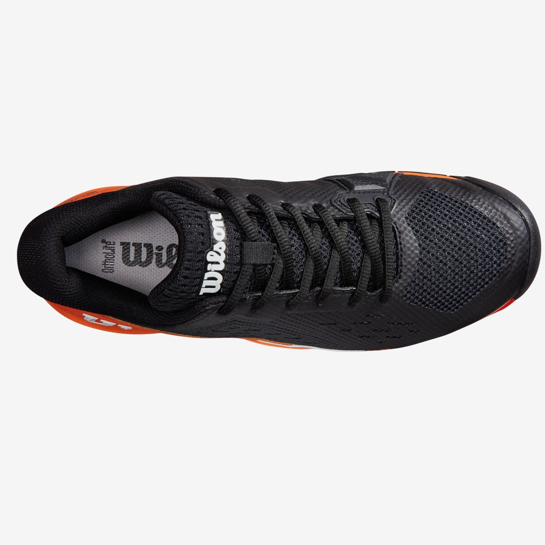 Wilson Rush Pro Ace Black/Vermillion Orange/White Men's Shoe
