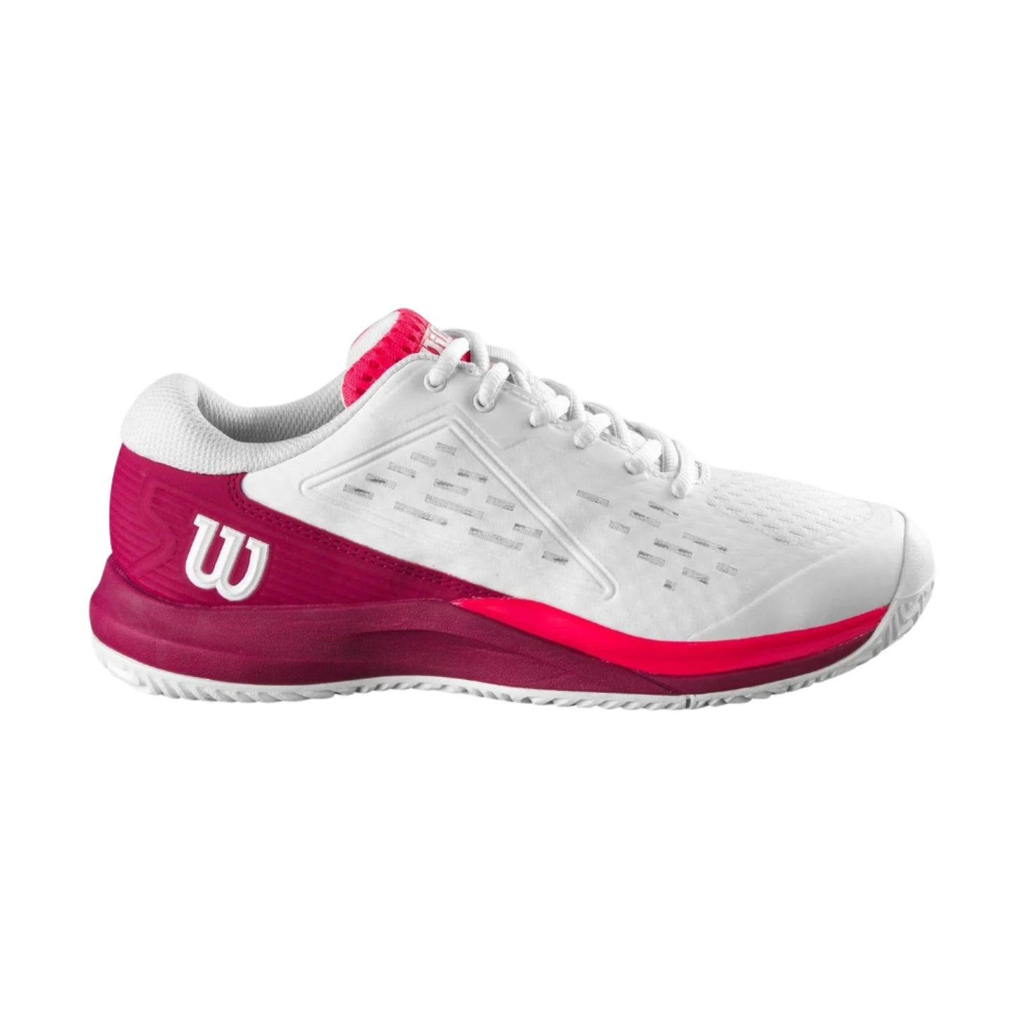 Wilson Rush Pro Ace White/Red Junior Shoe