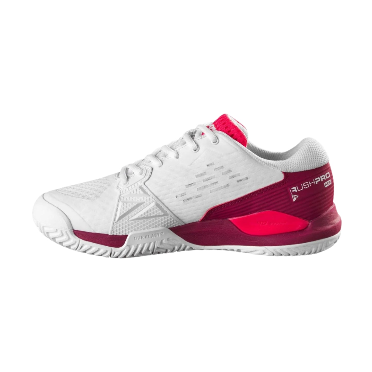 Wilson Rush Pro Ace White/Red Junior Shoe
