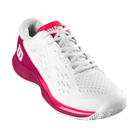 Wilson Rush Pro Ace White/Red Junior Shoe