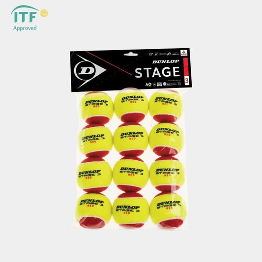 Dunlop Stage 3 Red Balls (12 Ball Polybag)