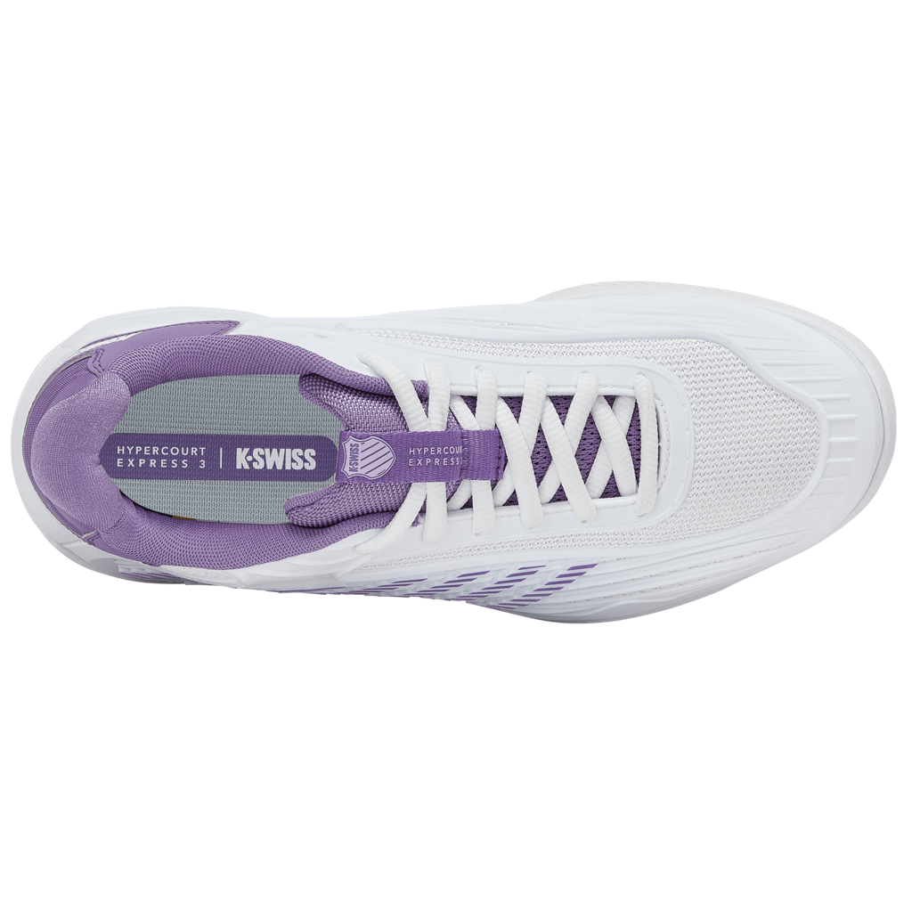 KSwiss Hypercourt Express 3 White/Purple/Lunar Women's Shoe