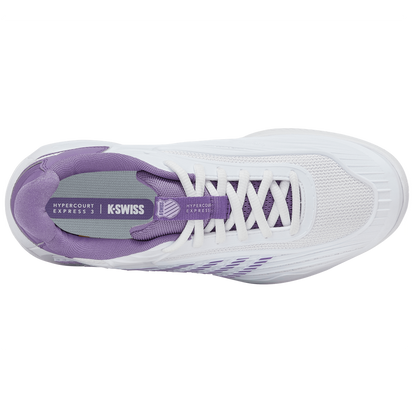 KSwiss Hypercourt Express 3 White/Purple/Lunar Women's Shoe