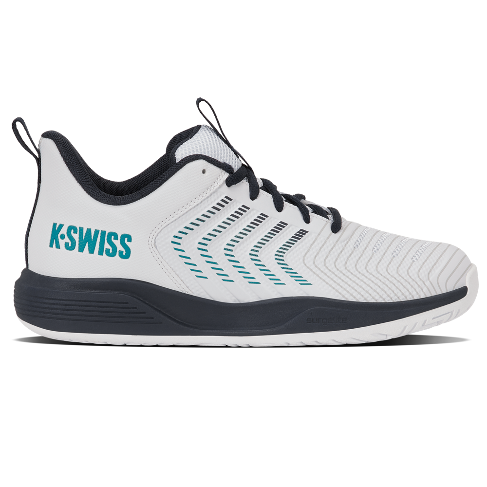 KSwiss Ultrashot Light White/Carbon/Baltic Junior Shoe
