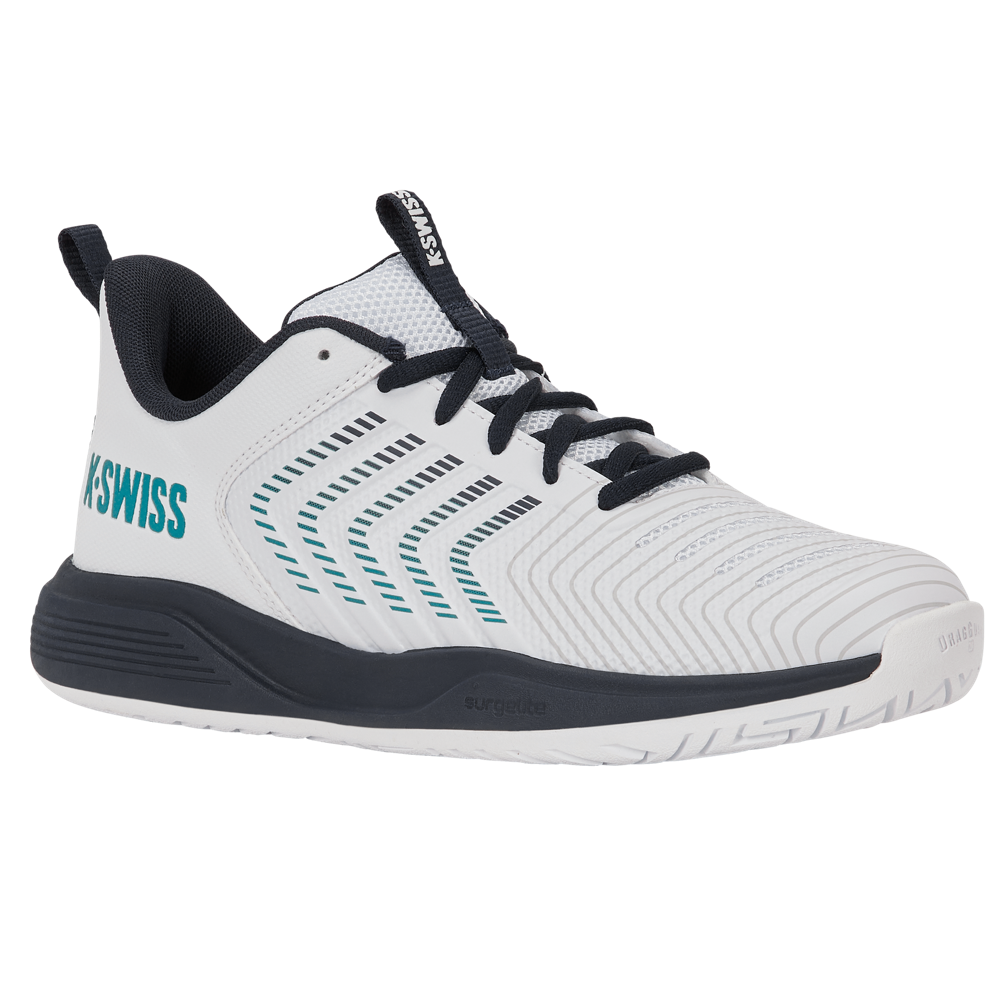 KSwiss Ultrashot Light White/Carbon/Baltic Junior Shoe