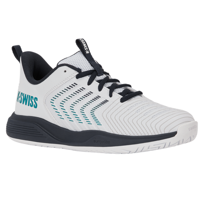 KSwiss Ultrashot Light White/Carbon/Baltic Junior Shoe