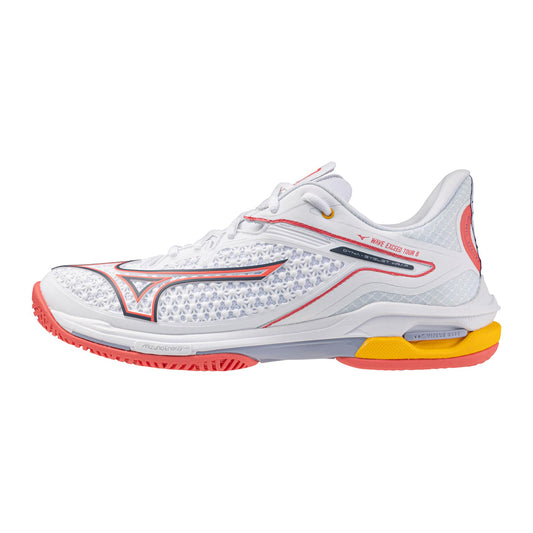 Mizuno Wave Exceed Tour 6 White/Coral Women's Shoe