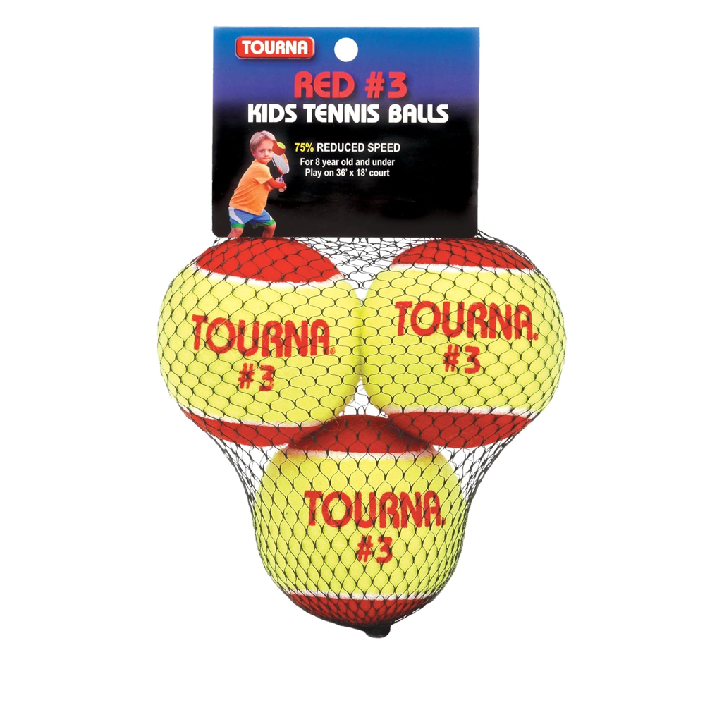 Tourna Stage 3 Red Balls (3 Ball Mesh bag)