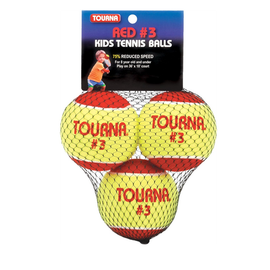 Tourna Stage 3 Red Balls (3 Ball Mesh bag)