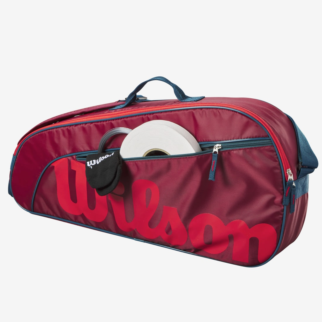 Wilson Junior 3-Pack Tennis Bag Red/Infrared