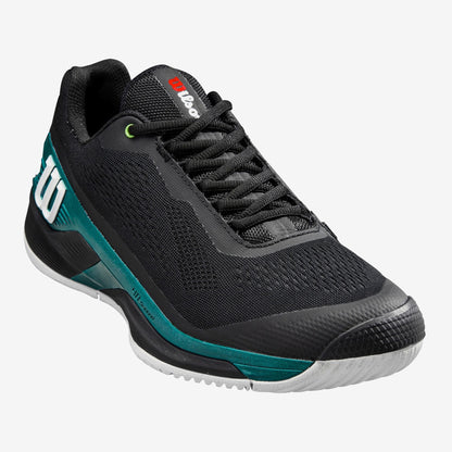 Wilson Rush Pro 4.0 Blade Black/Black/Teal Blue Men's Shoe