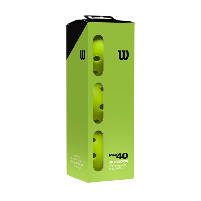Wilson Max 40 Outdoor Pickleball (3 Pack)