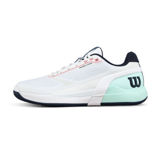 Wilson Rush Pro 5 White/Bay/Coral Men's Shoe