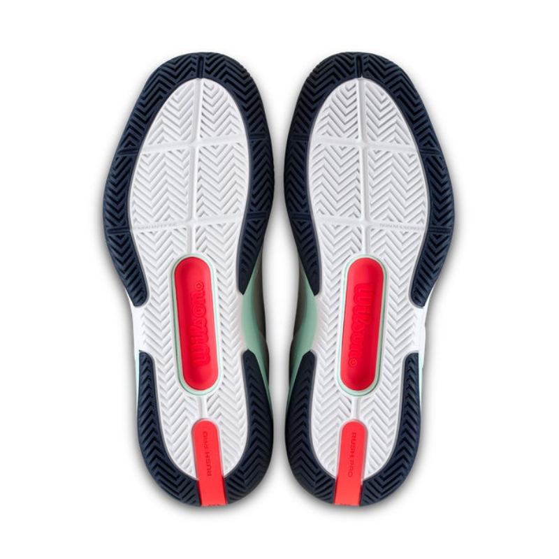 Wilson Rush Pro 5 White/Bay/Coral Men's Shoe