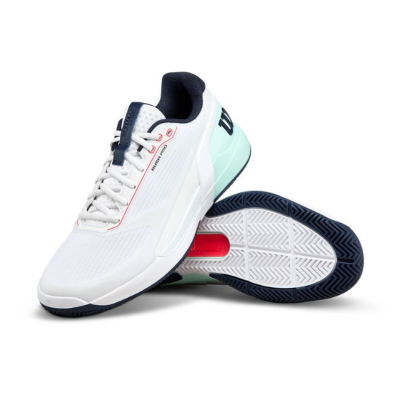 Wilson Rush Pro 5 White/Bay/Coral Men's Shoe