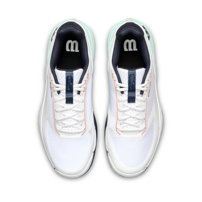 Wilson Rush Pro 5 White/Bay/Coral Men's Shoe