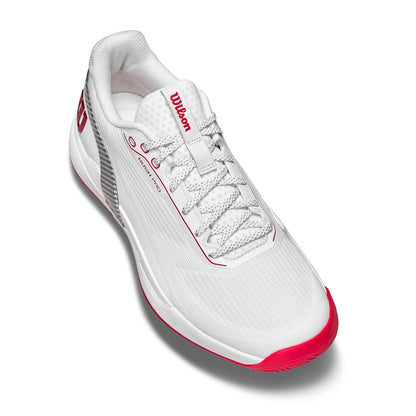 Wilson Rush Pro 5 White/Red/Microchip Men's Shoe