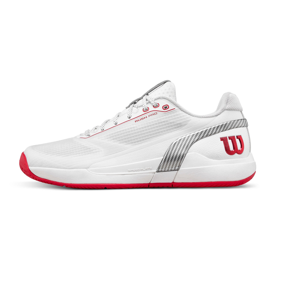 Wilson Rush Pro 5 White/Red/Microchip Men's Shoe