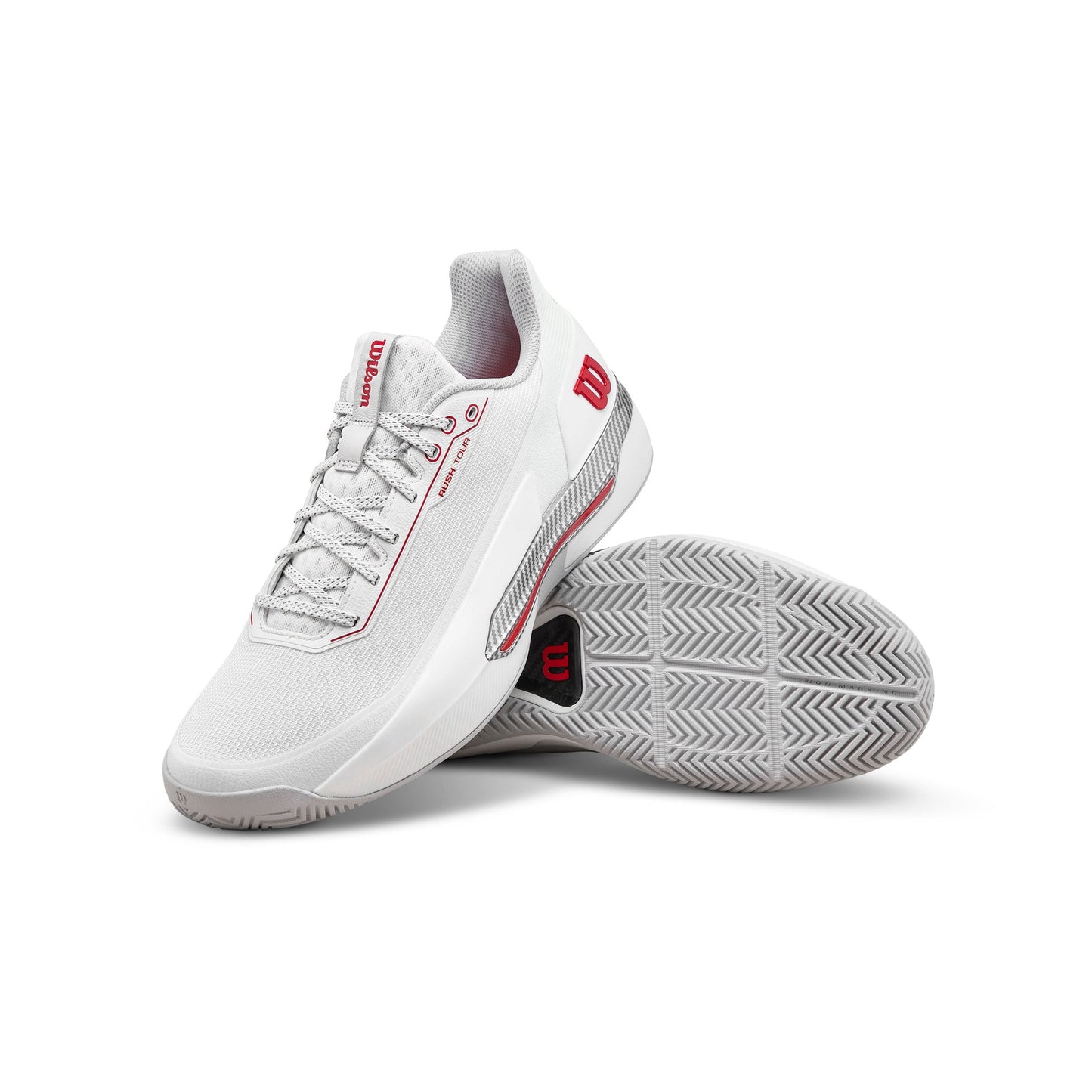 Wilson Rush Tour 5 White/Red/Micro Chip Men's Shoe