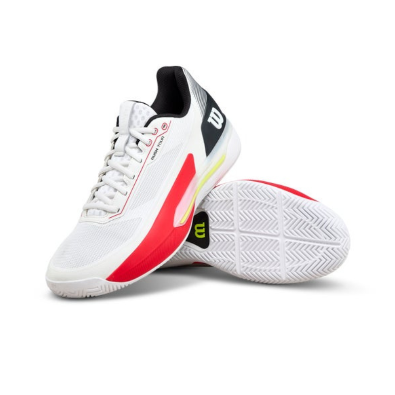 Wilson Rush Tour 5 White/Black/Red Men's Shoe
