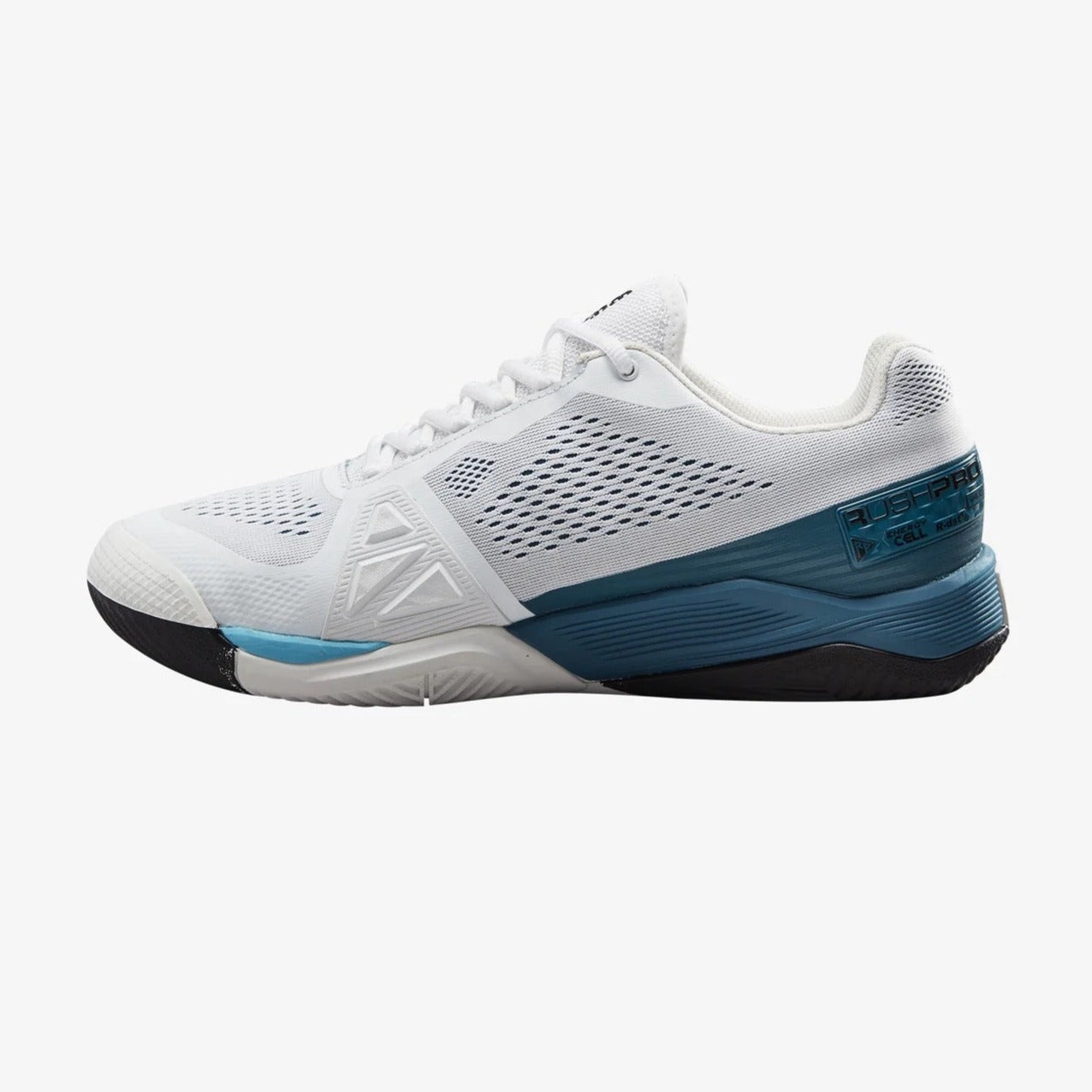 Wilson Rush Pro 4.0 White/Blue Coral/Blue Atoll Men's Shoe