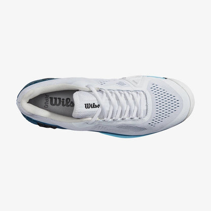 Wilson Rush Pro 4.0 White/Blue Coral/Blue Atoll Men's Shoe